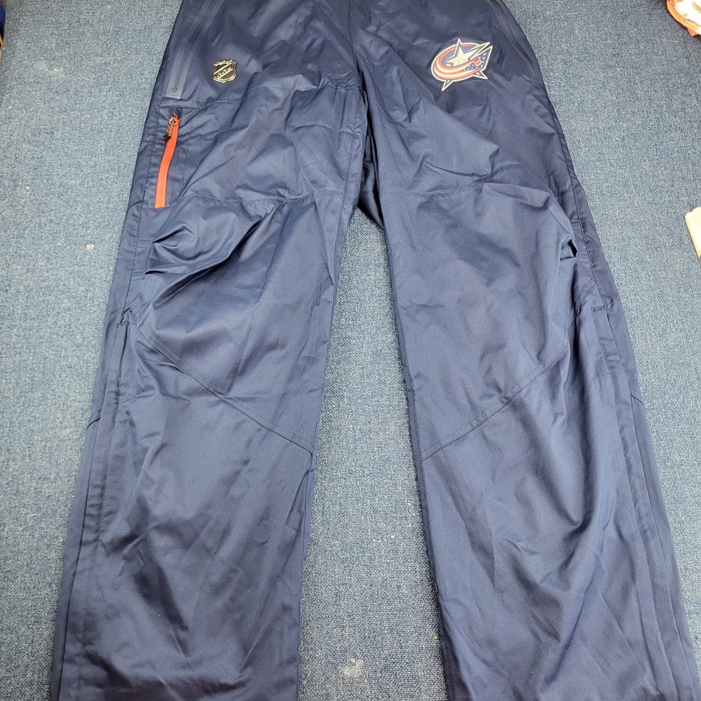 Fanatics NHL Columbus Blue Jackets Authentic Pro Navy Rink Pants Mens Small
